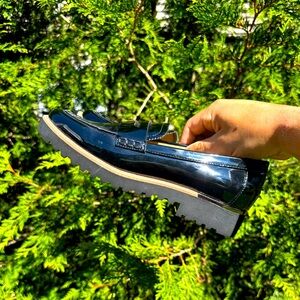 Franco Sarto Patent Leather Penny Loafers-Cassandra